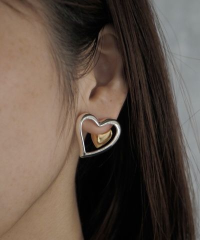 ダブルハートバックキャッチピアス | 【公式】MUK ONLINE SHOP｜人気