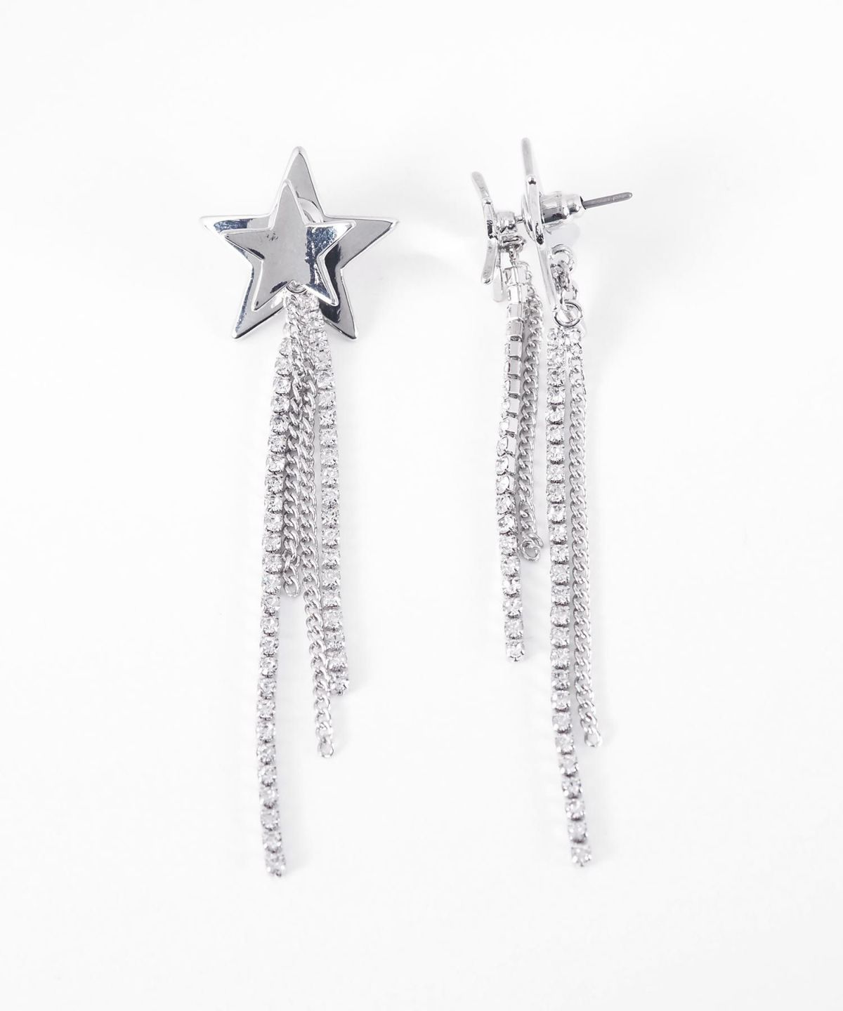 スターチェーンバックキャッチピアス