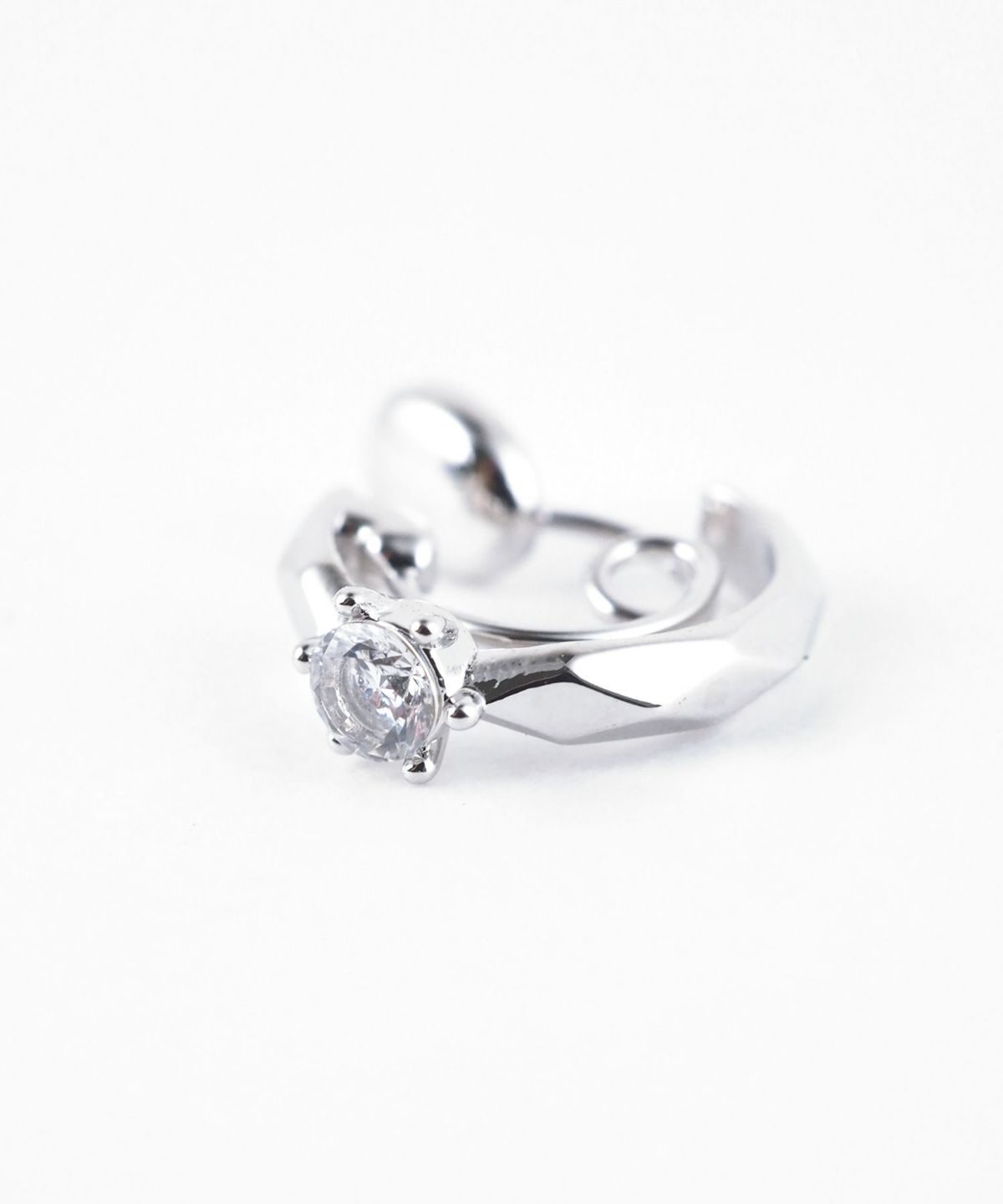 【web限定】ストーンダイヤカットループフィットイヤリング