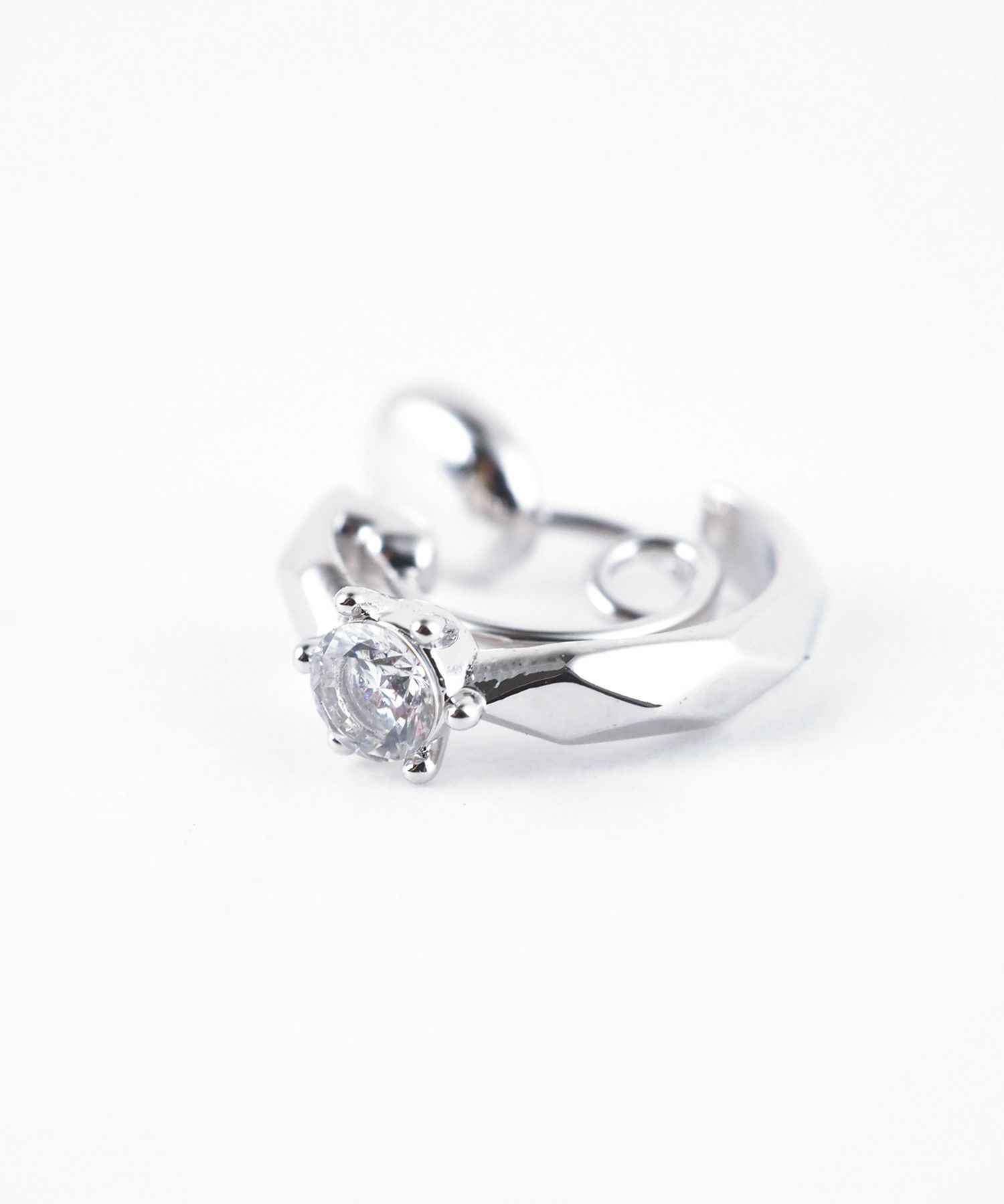 【web限定】ストーンダイヤカットループフィットイヤリング