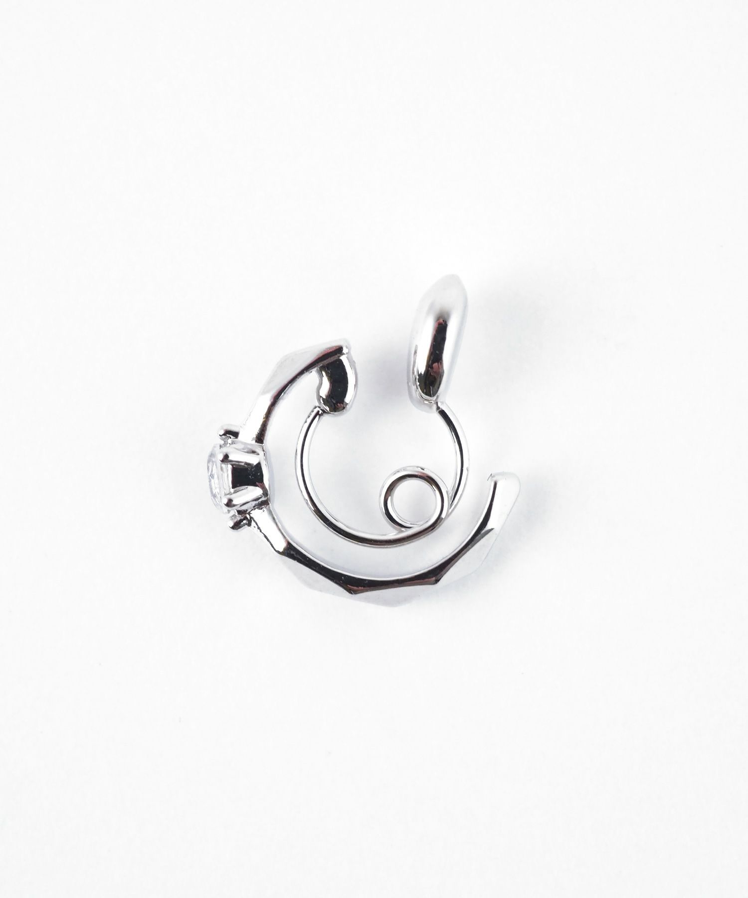 【web限定】ストーンダイヤカットループフィットイヤリング