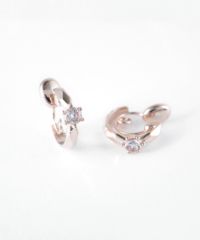 【web限定】ルミダイヤカットシャインフープループフィットイヤリング【Lumirise】