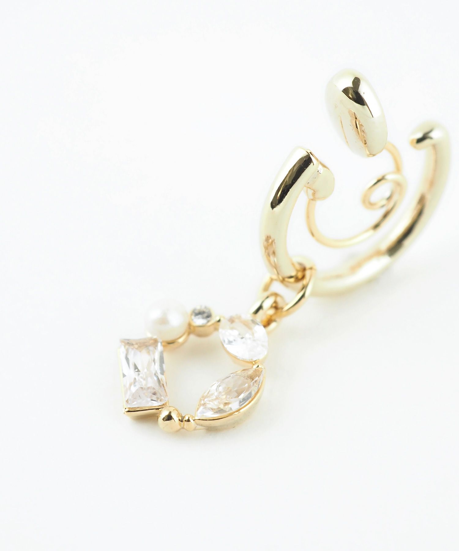 【web限定】ルミビジューリース2wayループフィットイヤリング【Lumirise】