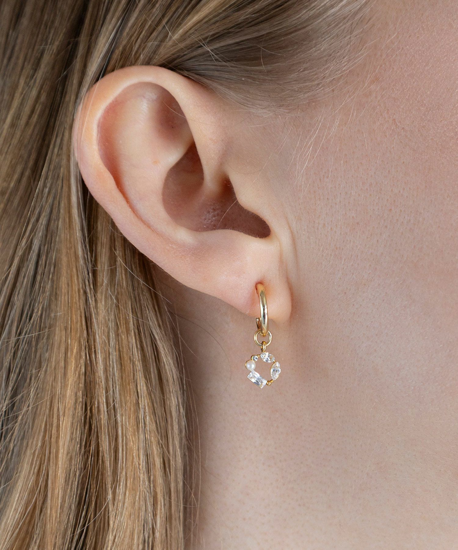 【web限定】ルミビジューリース2wayループフィットイヤリング【Lumirise】