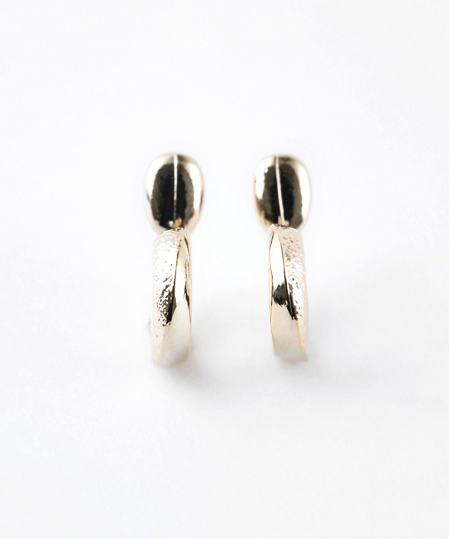 【web限定】ルミコンビテクスチャフープタイニーループフィットイヤリング【Lumirise】