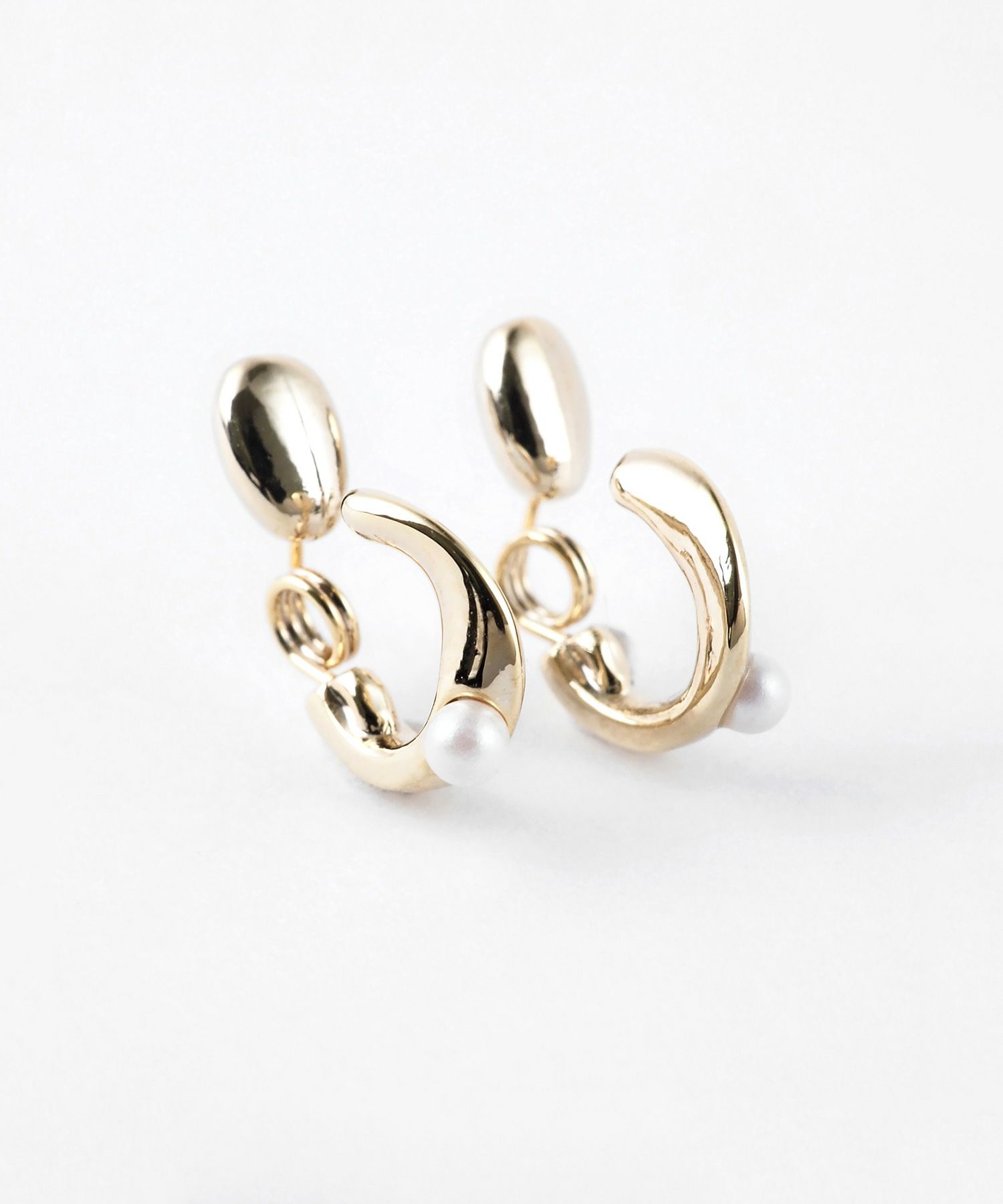 【web限定】ポイントパールタイニーループフィットイヤリング