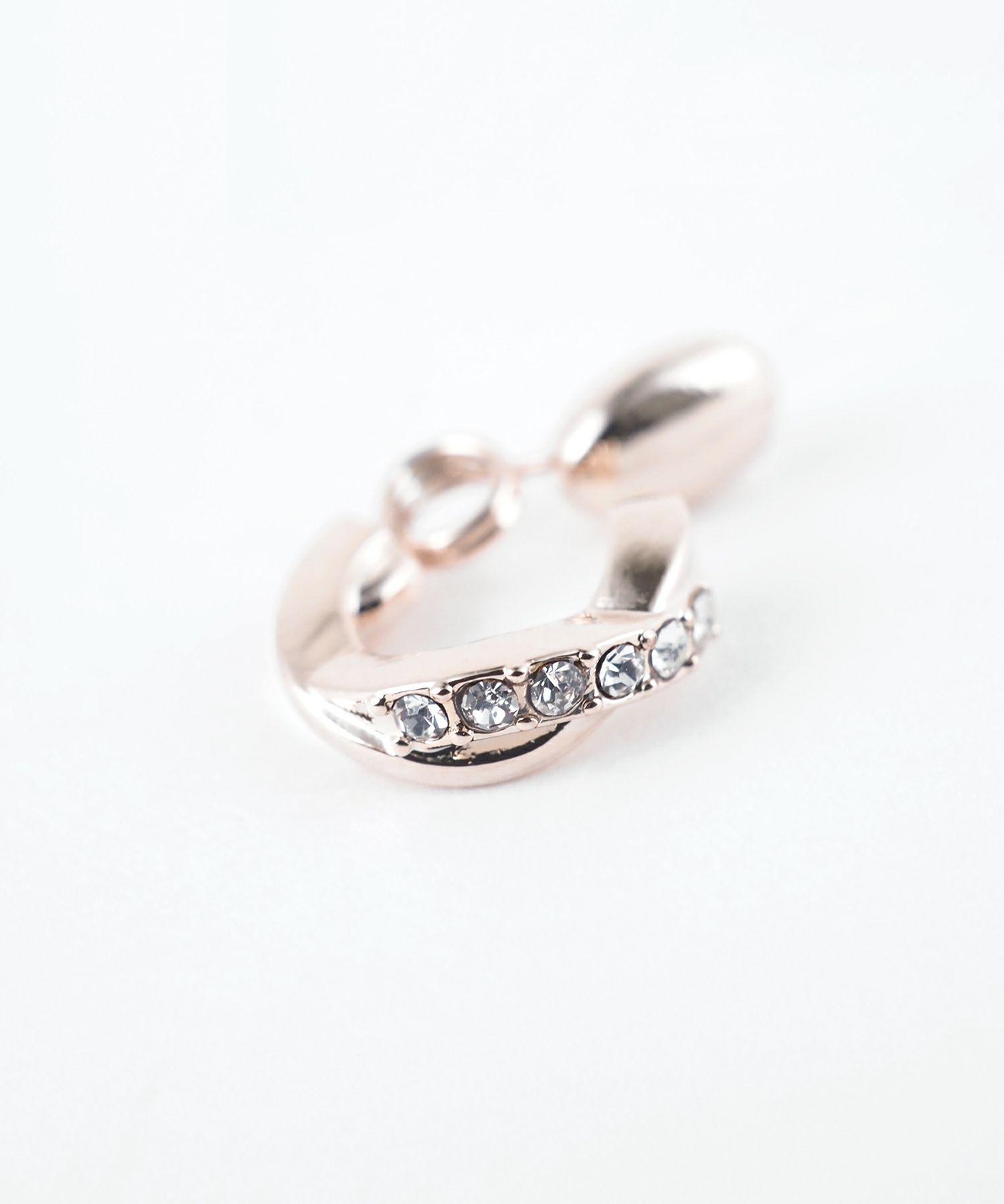 【web限定】クロスストーンタイニーループフィットイヤリング