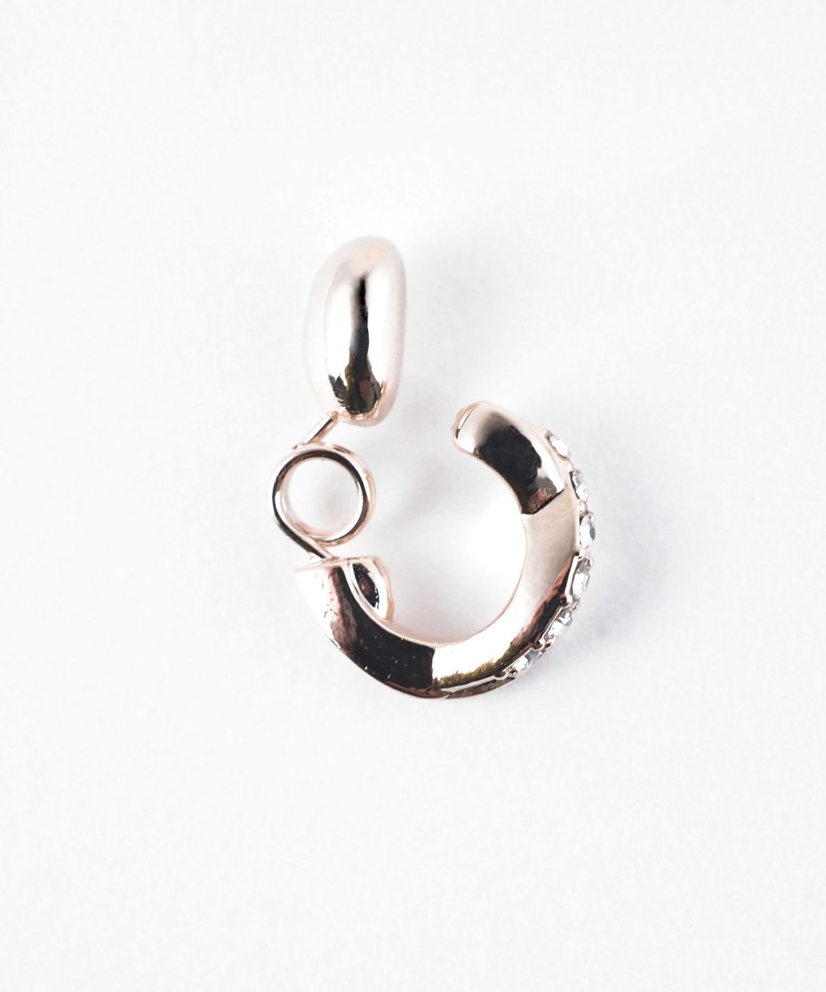 【web限定】ルミクロスパヴェフープタイニーループフィットイヤリング【Lumirise】