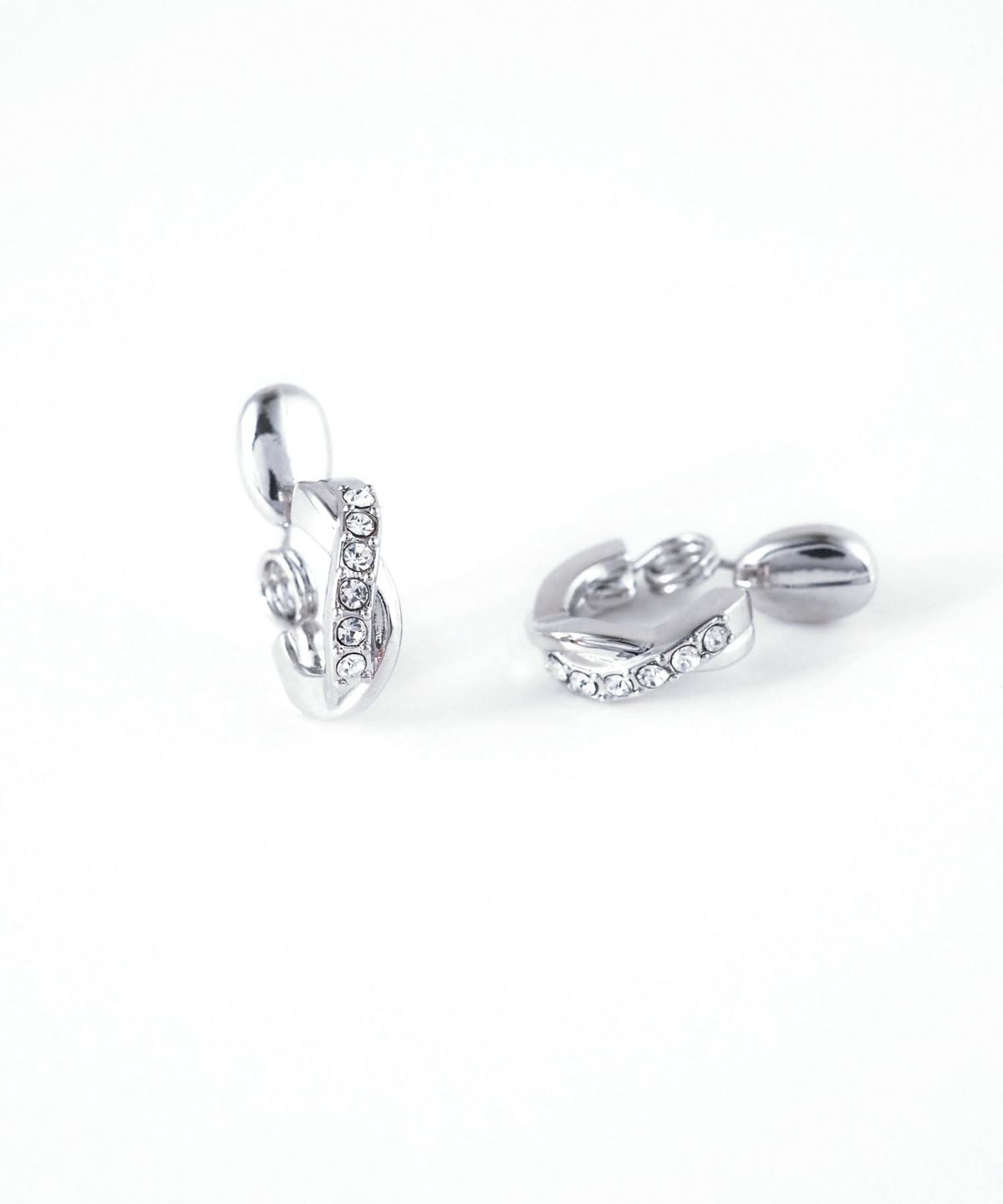 【web限定】クロスストーンタイニーループフィットイヤリング