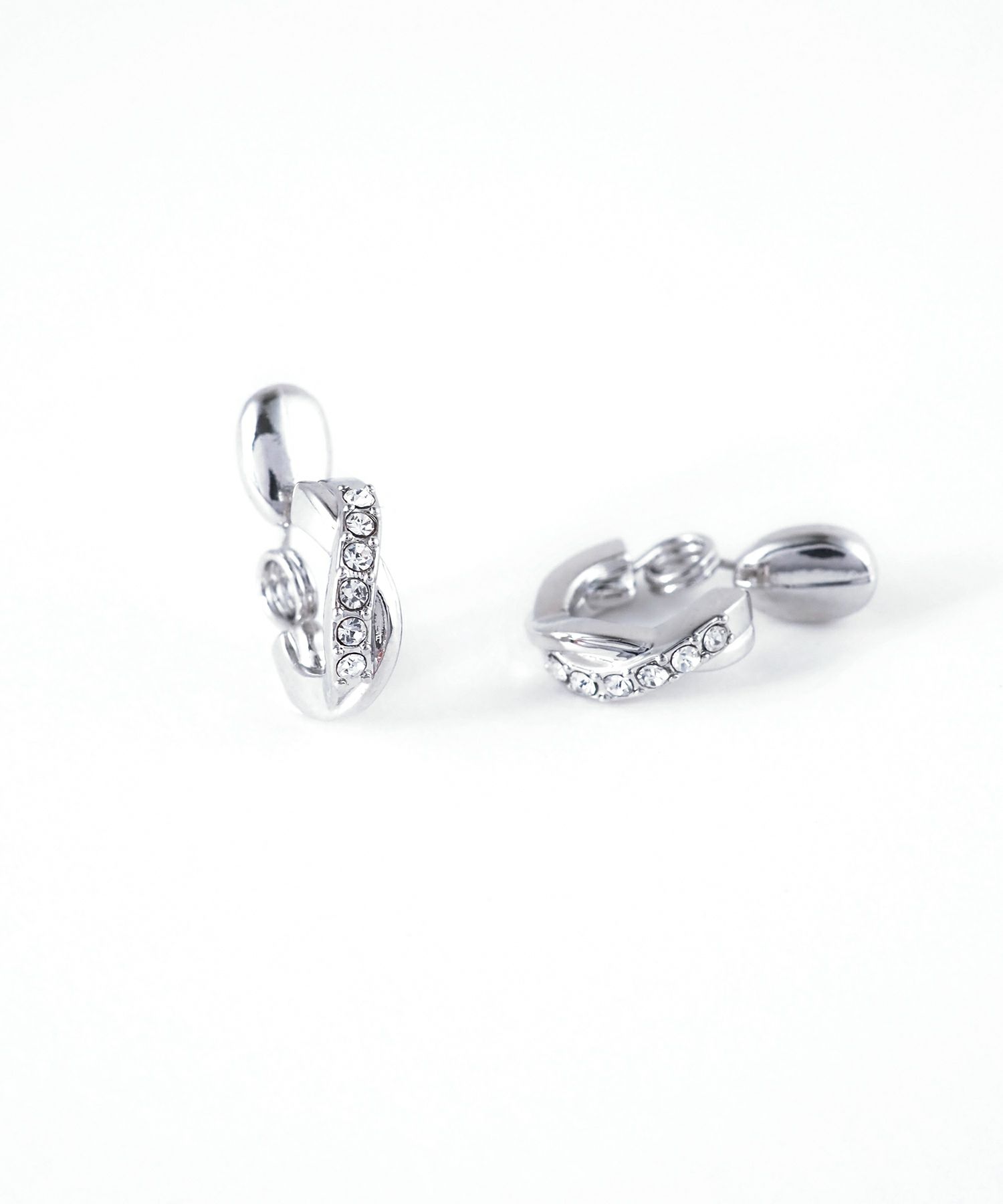 【web限定】クロスストーンタイニーループフィットイヤリング