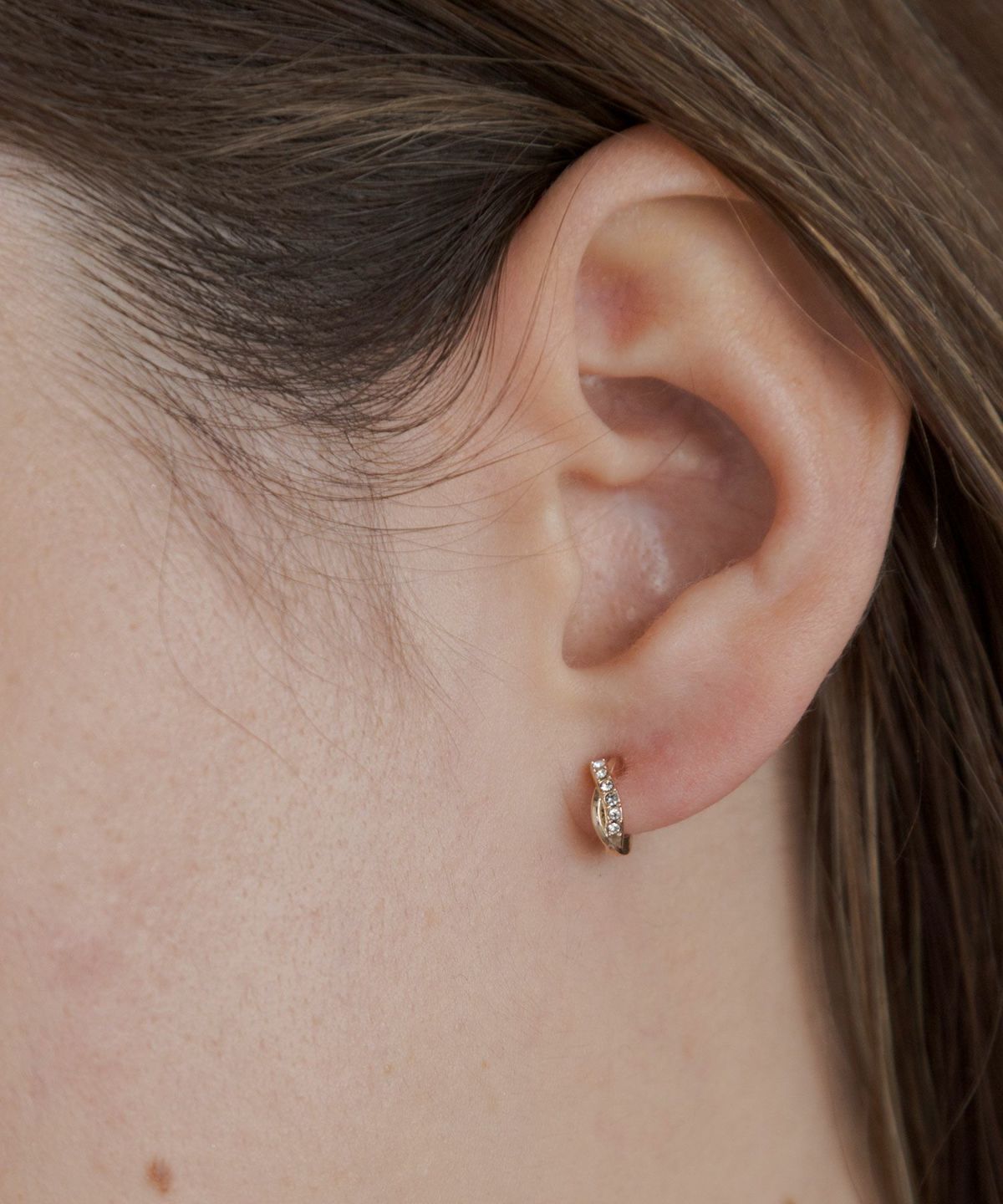 【web限定】クロスストーンタイニーループフィットイヤリング