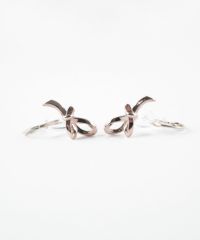 【web限定】メタルノットクリスタルループフィットイヤリング