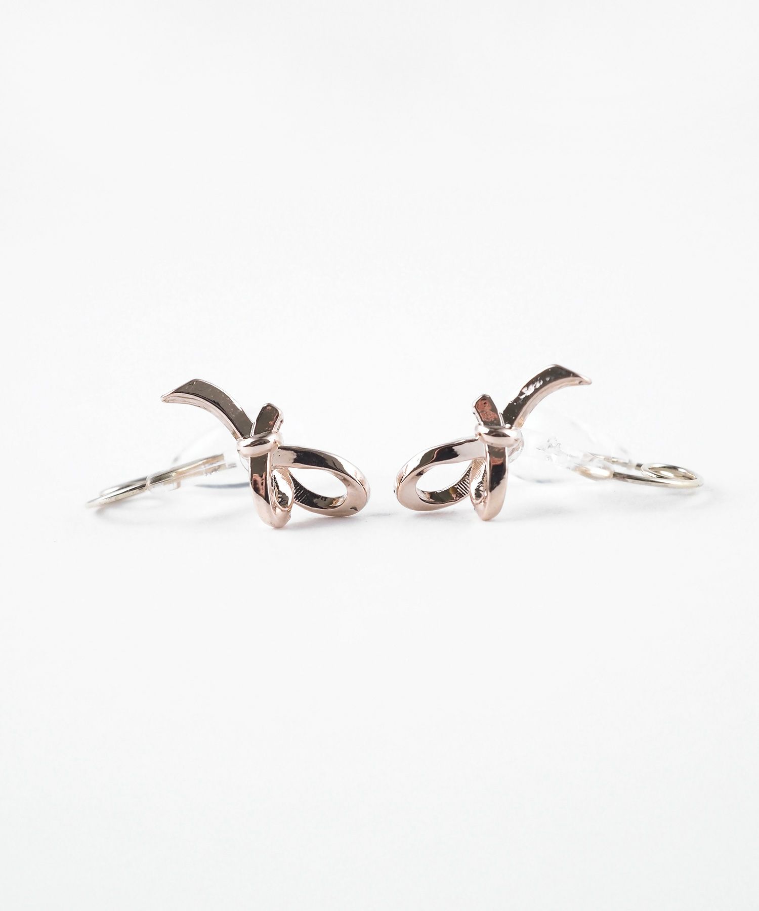 【web限定】メタルノットクリスタルループフィットイヤリング