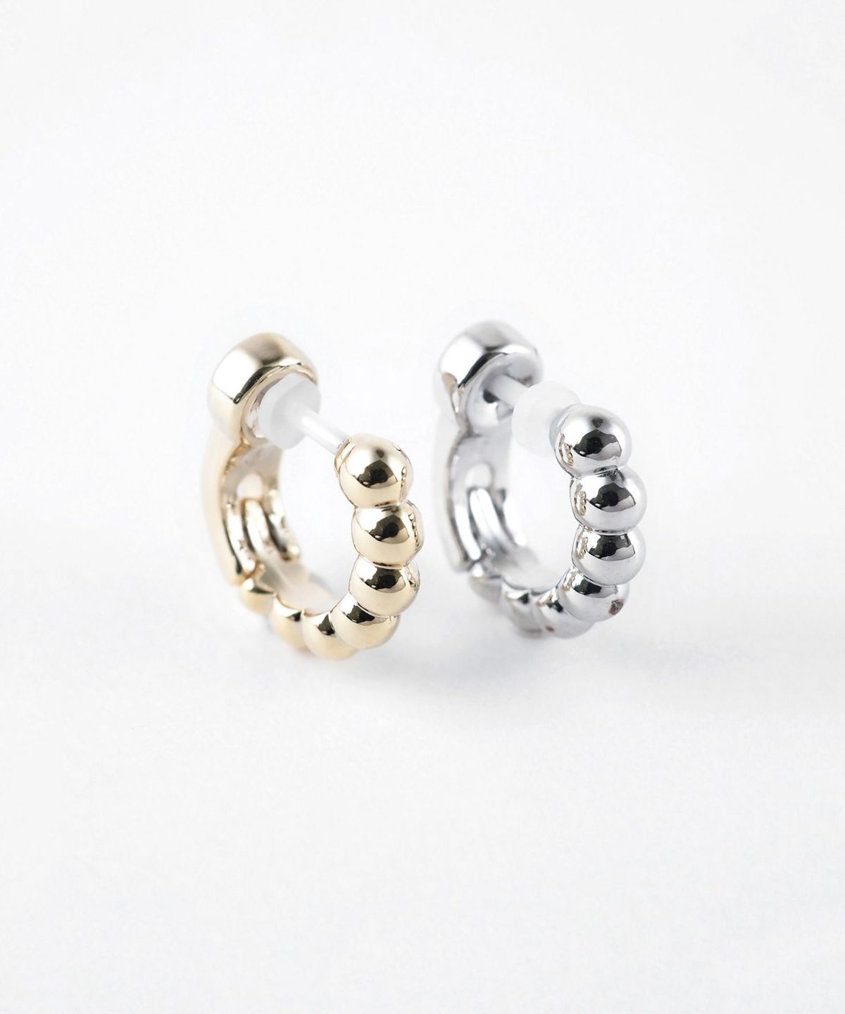 【web限定】ボールラインセラミックポストスムースピアス