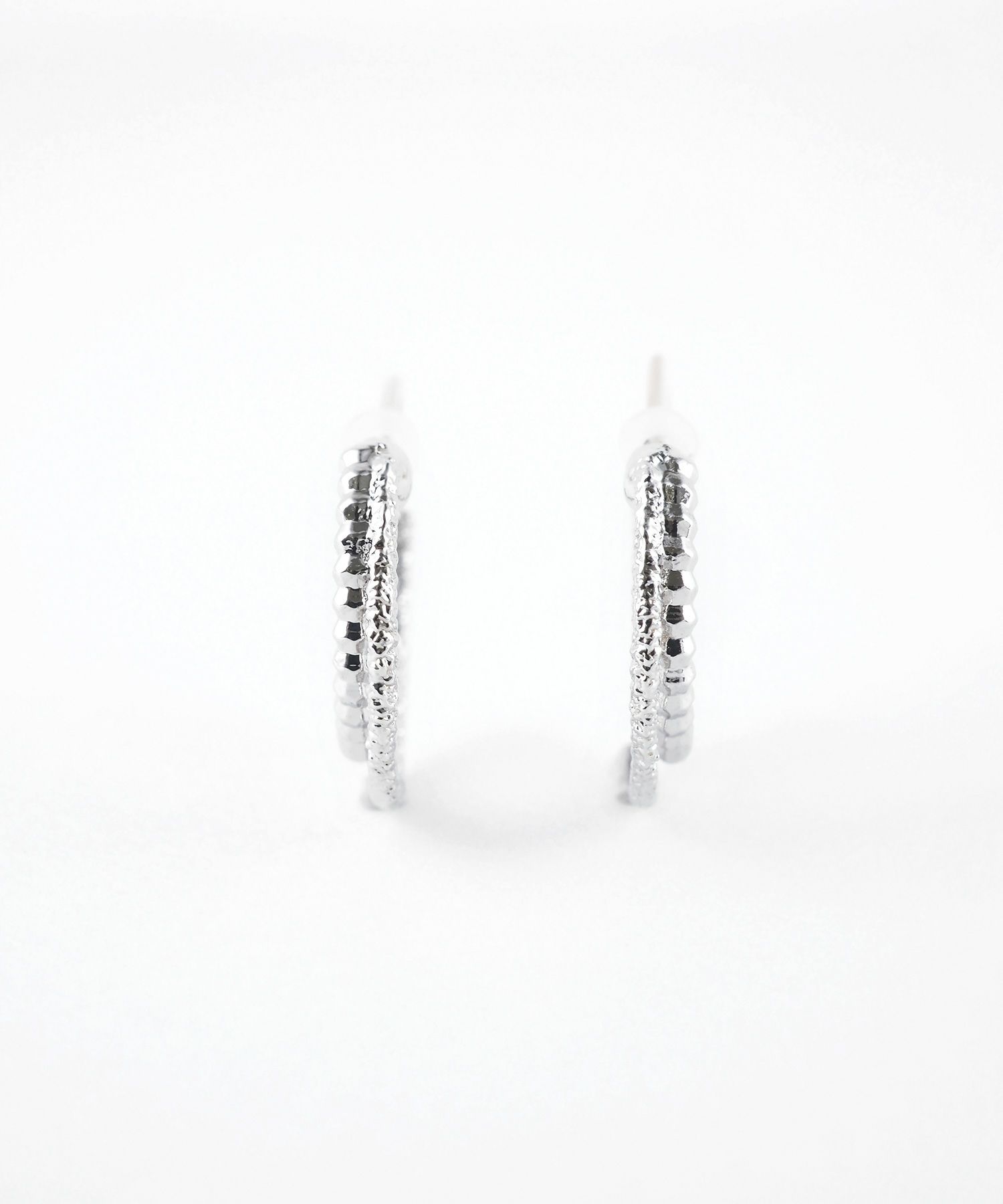 【web限定】ルミレイヤースパークフープ樹脂コーティングポストピアス【Lumirise】