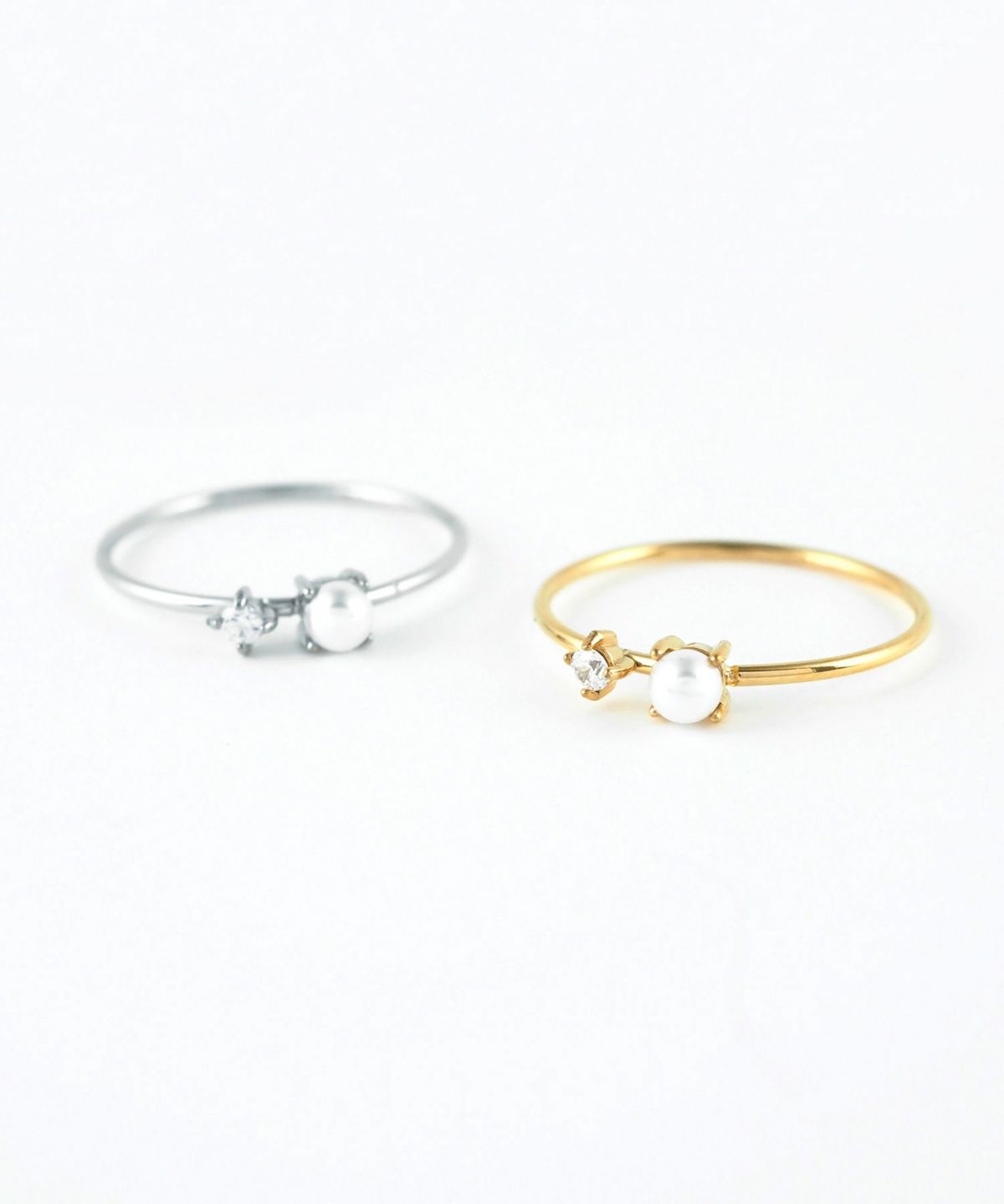 パールキュービックサージカルステンレスリング