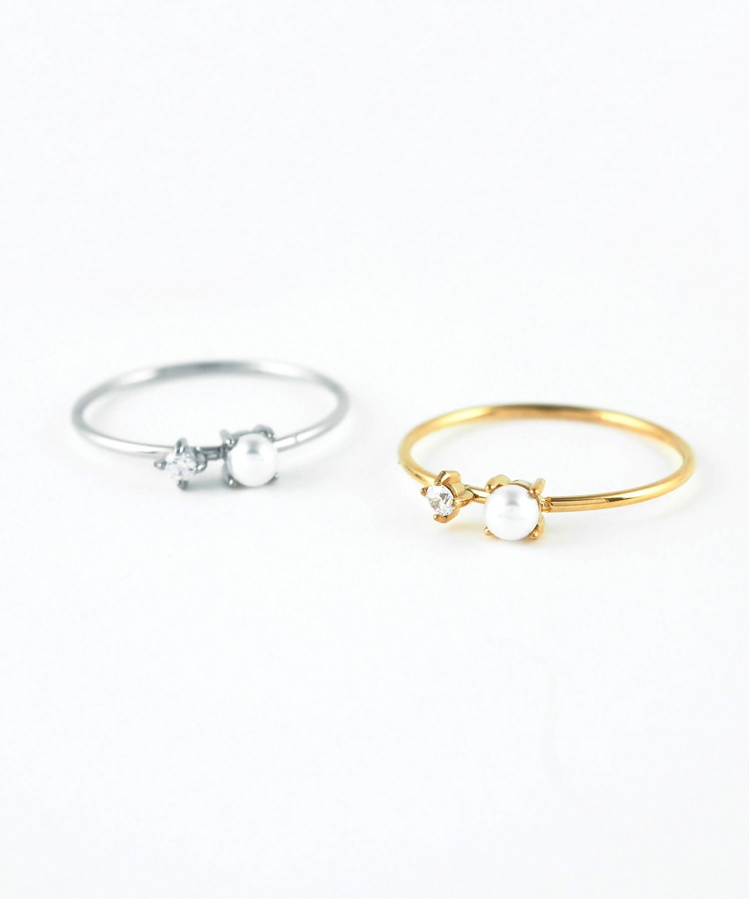 パールキュービックサージカルステンレスリング