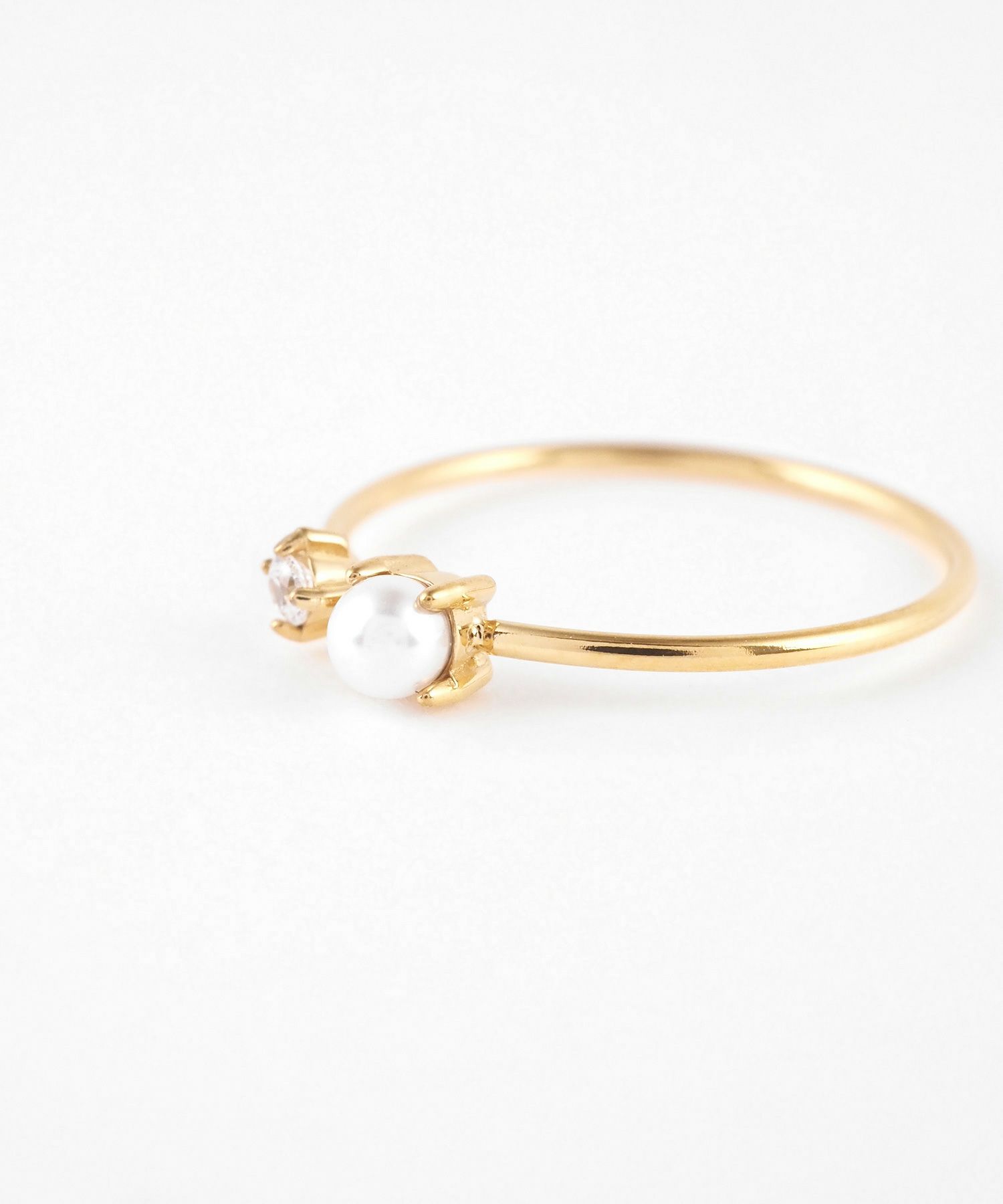 パールキュービックサージカルステンレスリング