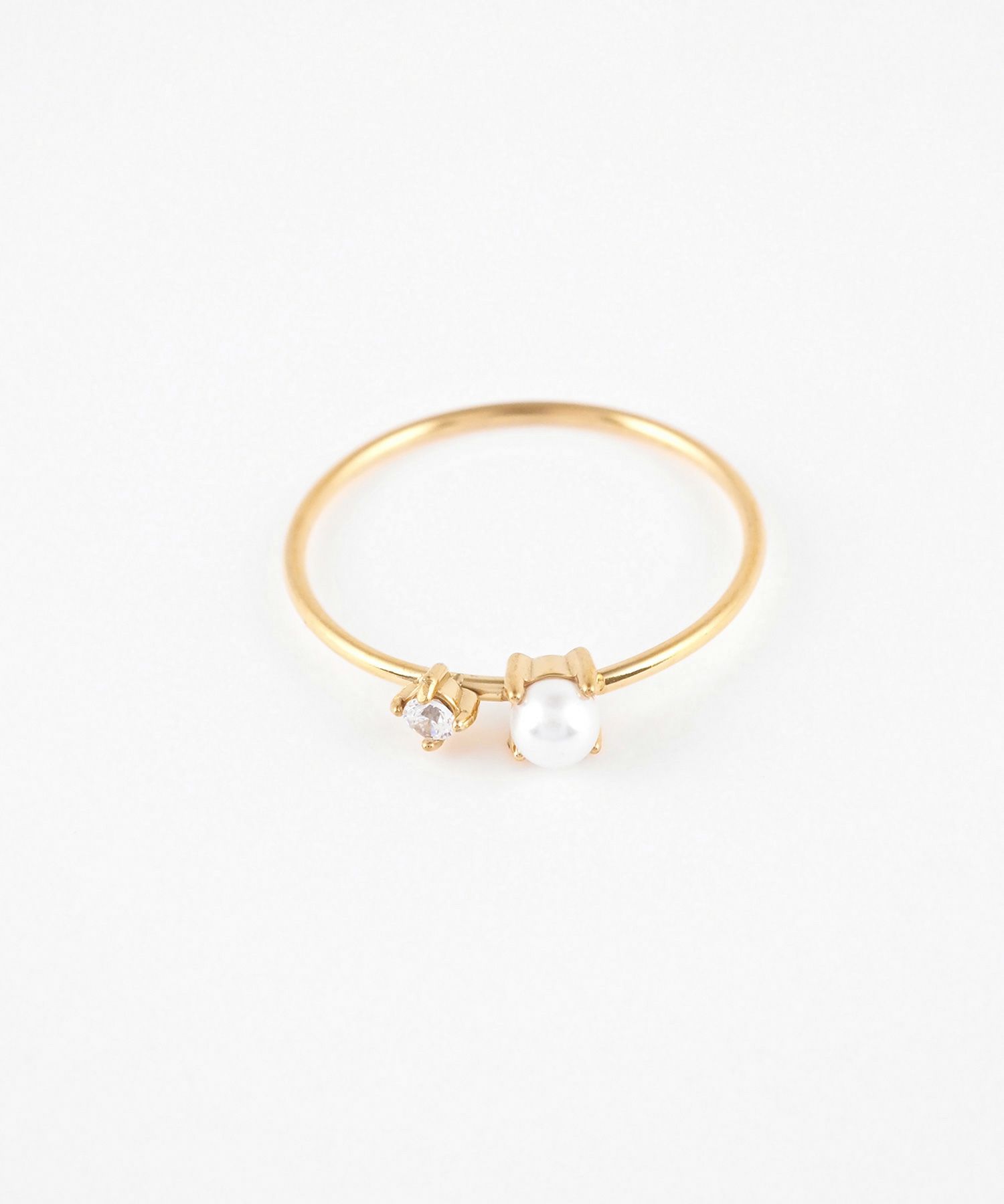 パールキュービックサージカルステンレスリング