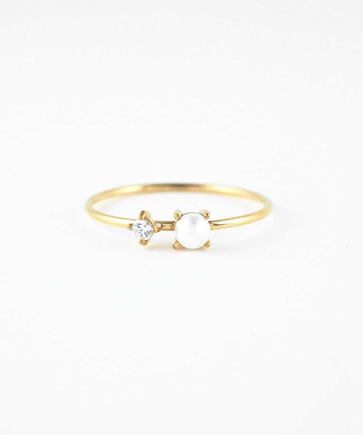 パールキュービックサージカルステンレスリング