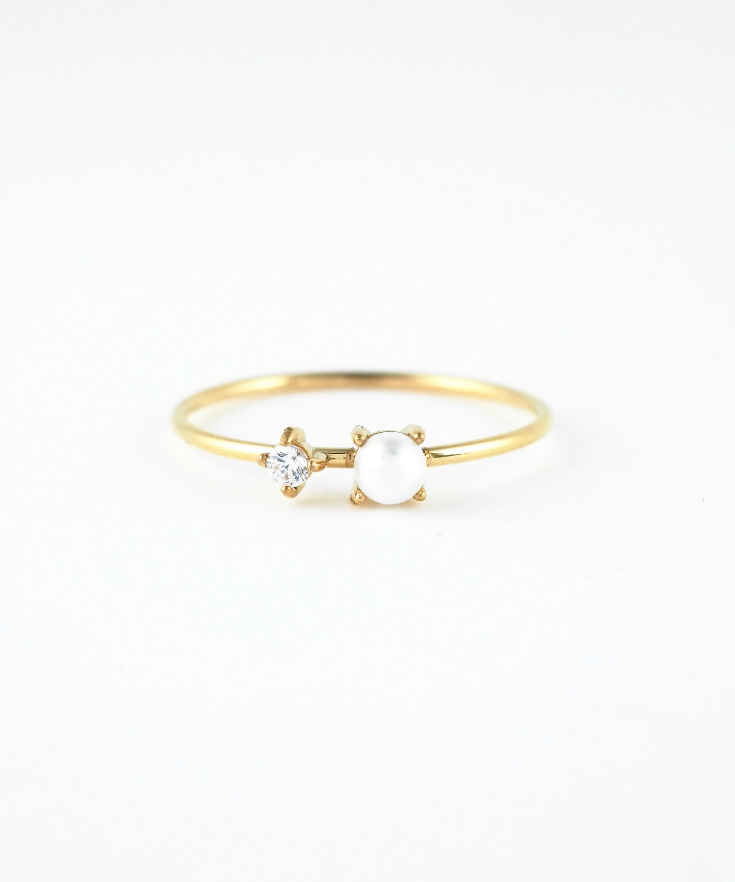 パールキュービックサージカルステンレスリング