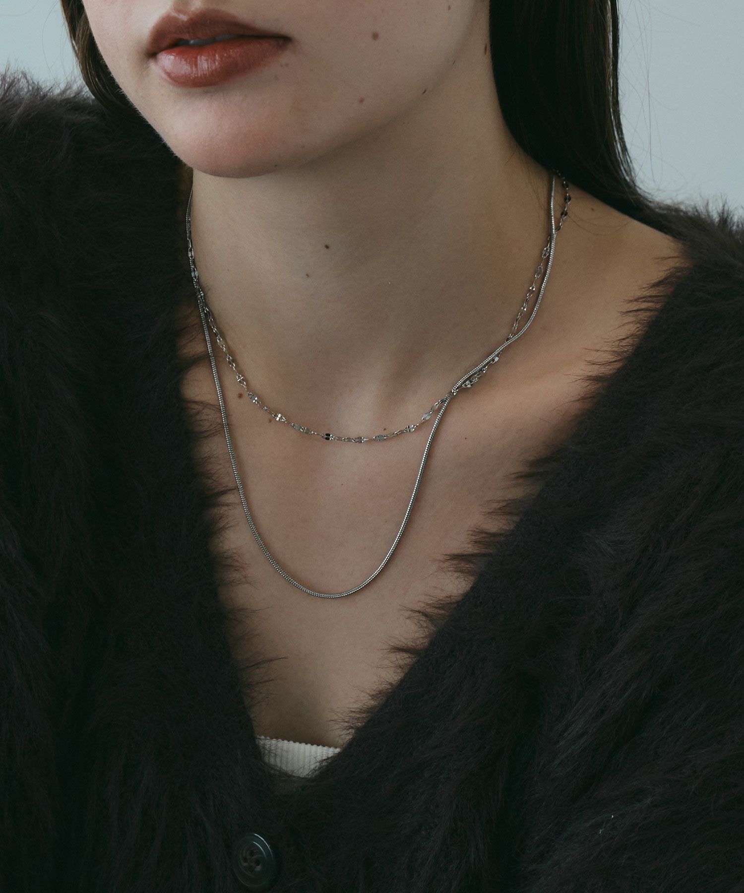 ペタルダブルチェーンネックレス【MUK lucenzio】