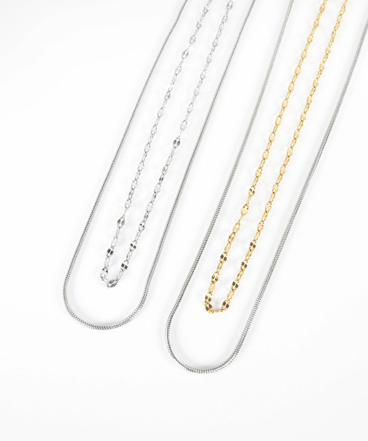 ペタルダブルチェーンネックレス【MUK lucenzio】