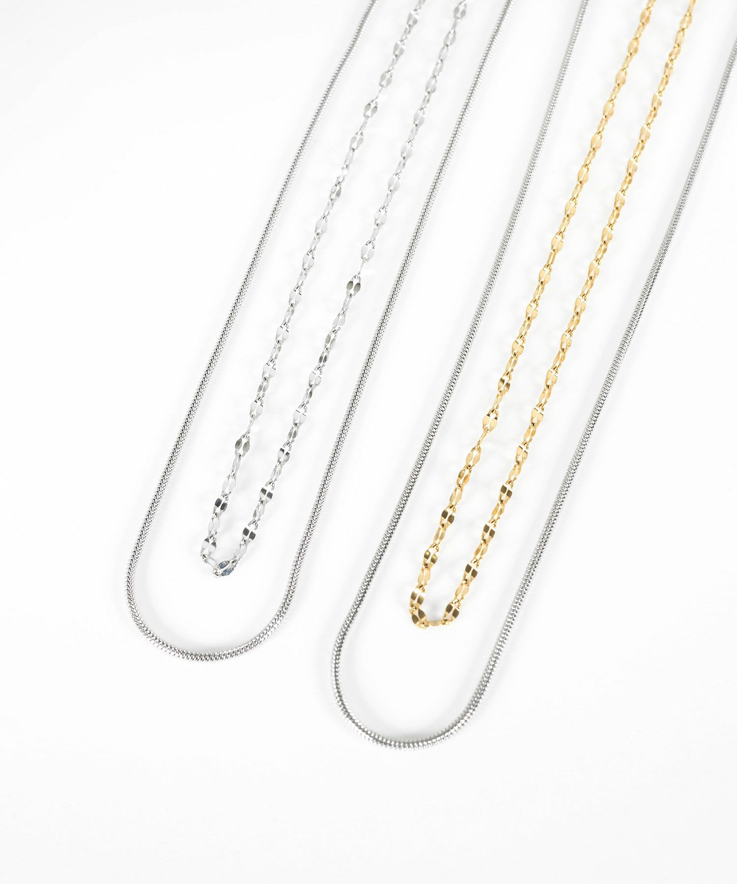 ペタルダブルチェーンネックレス【MUK lucenzio】