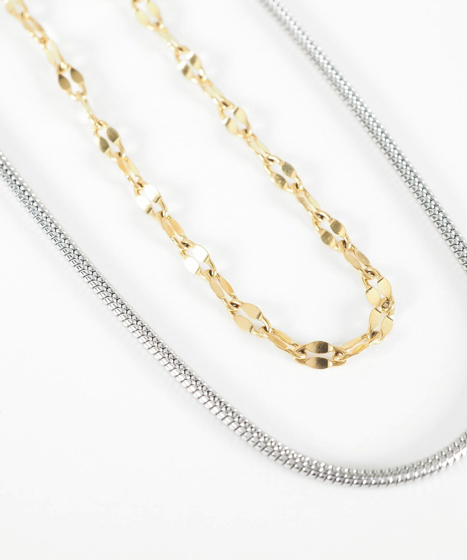 ペタルダブルチェーンネックレス【MUK lucenzio】