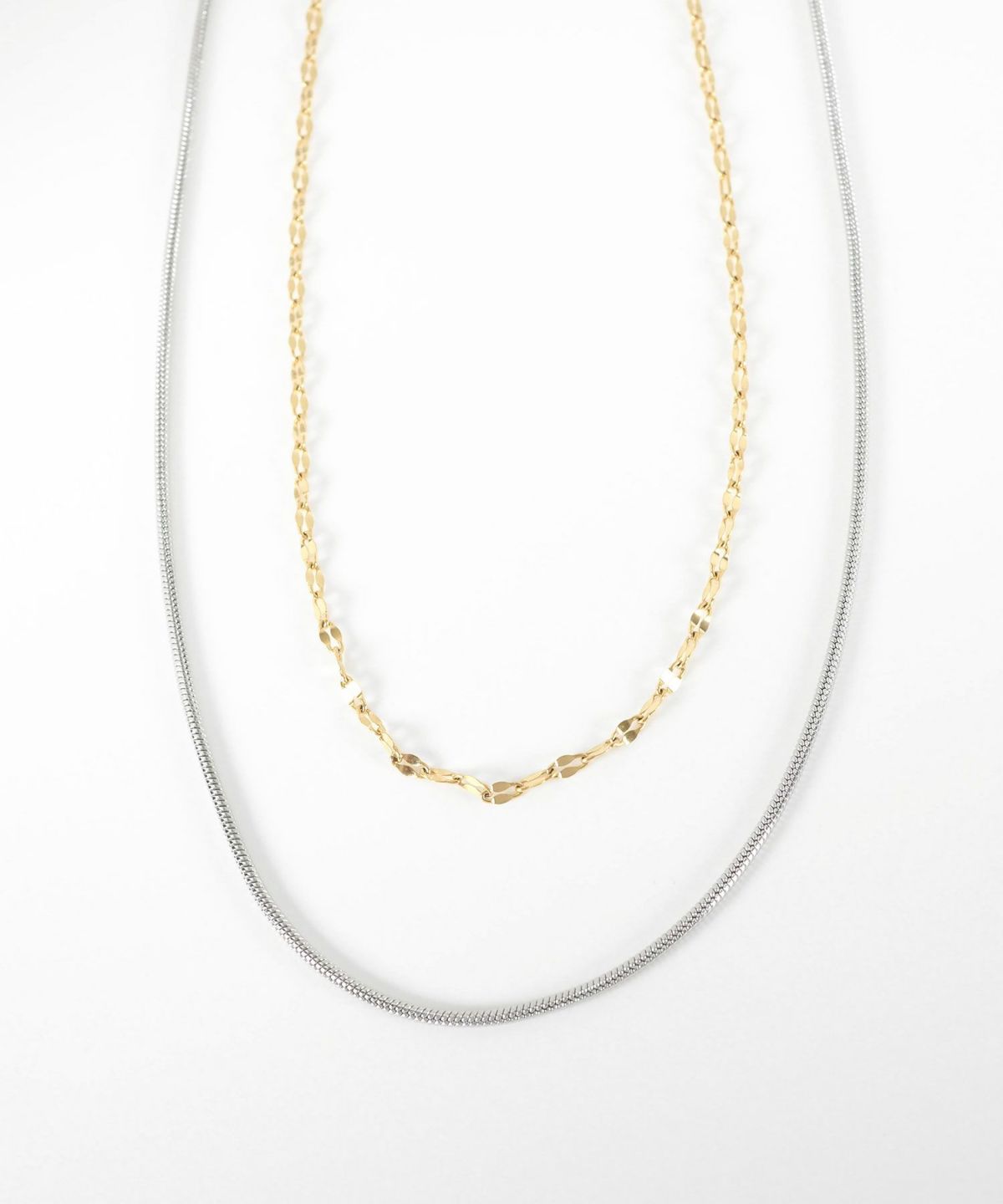 ペタルダブルチェーンネックレス【MUK lucenzio】