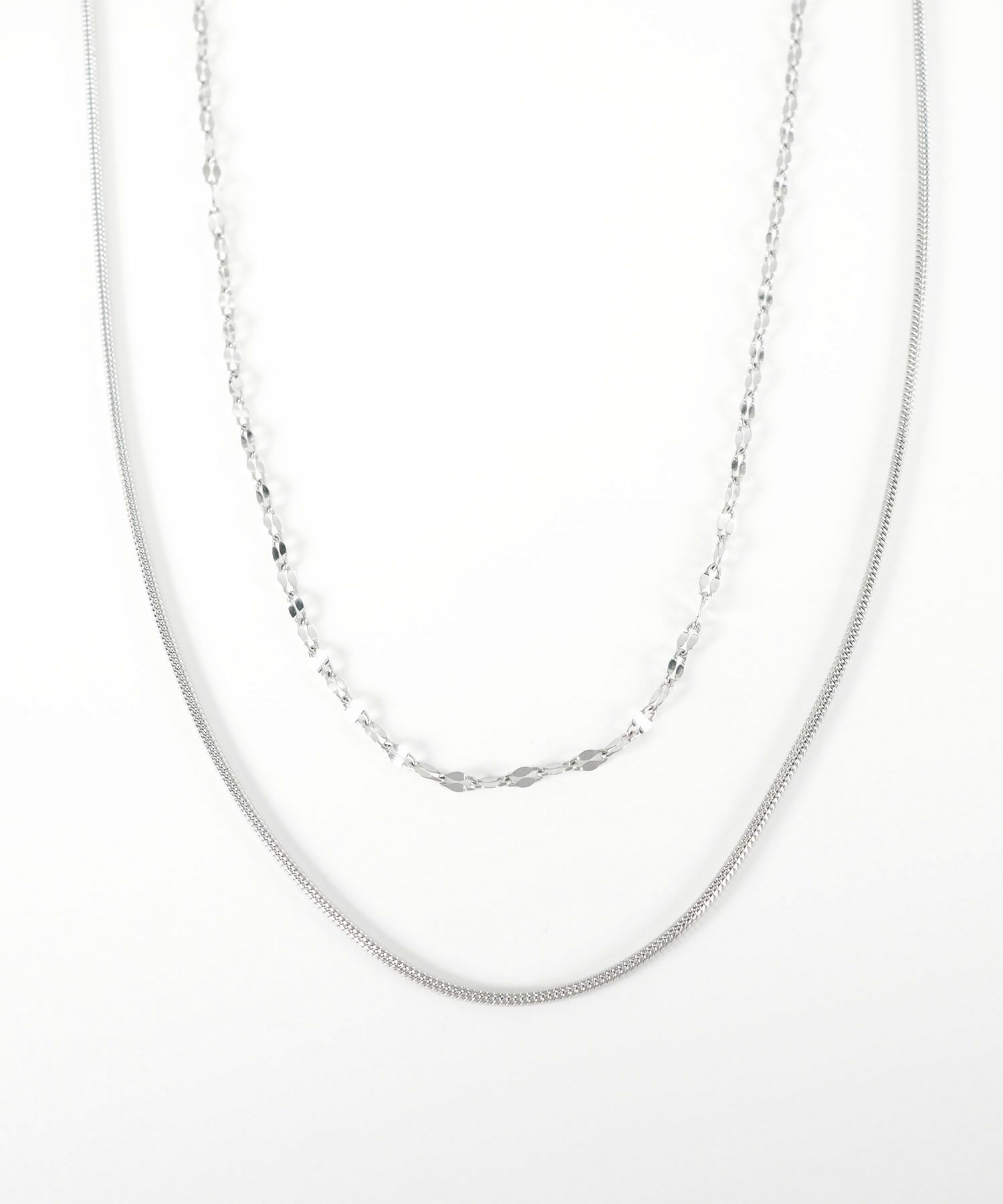 ペタルダブルチェーンネックレス【MUK lucenzio】