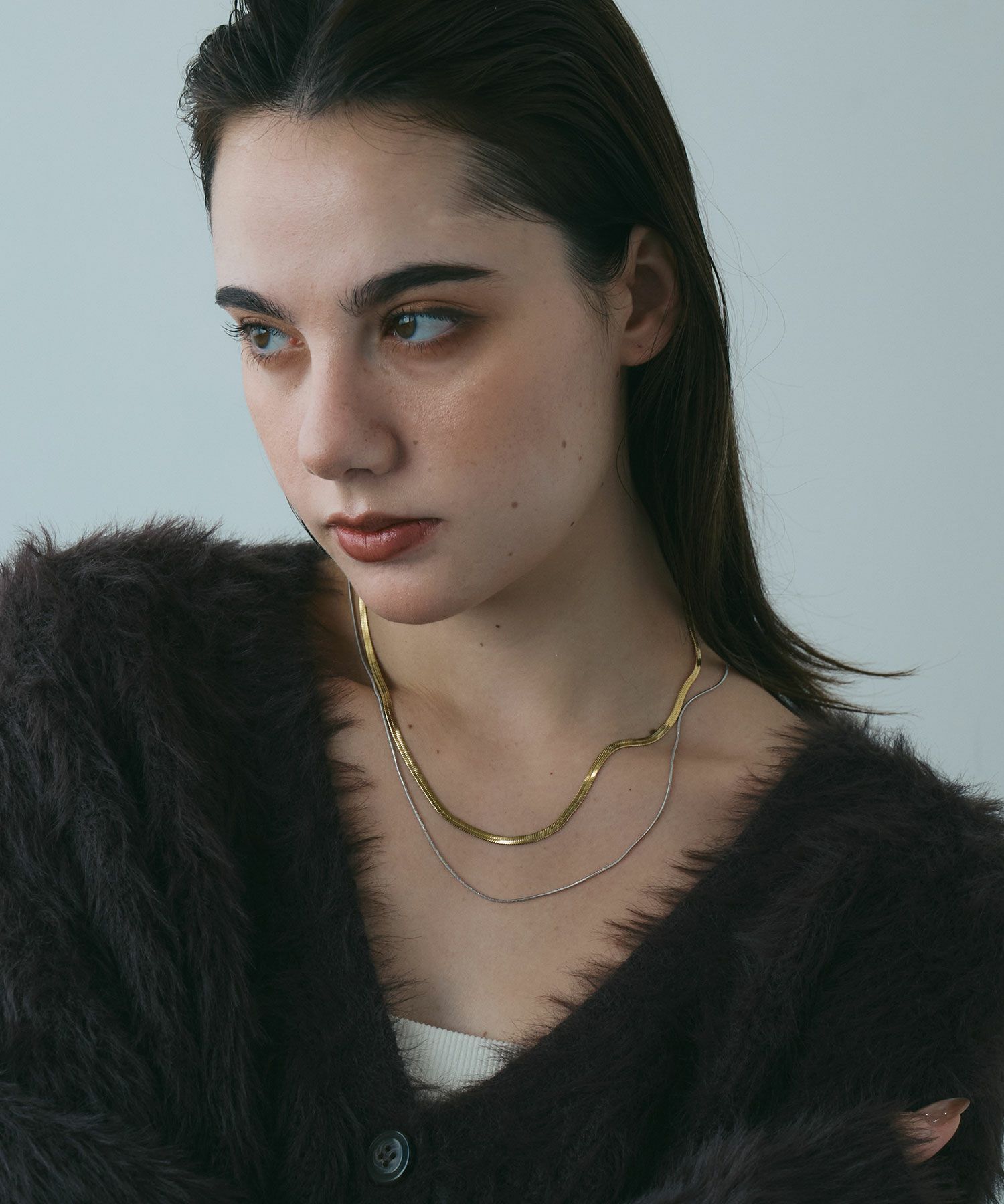 スネークダブルチェーンネックレス【MUK lucenzio】