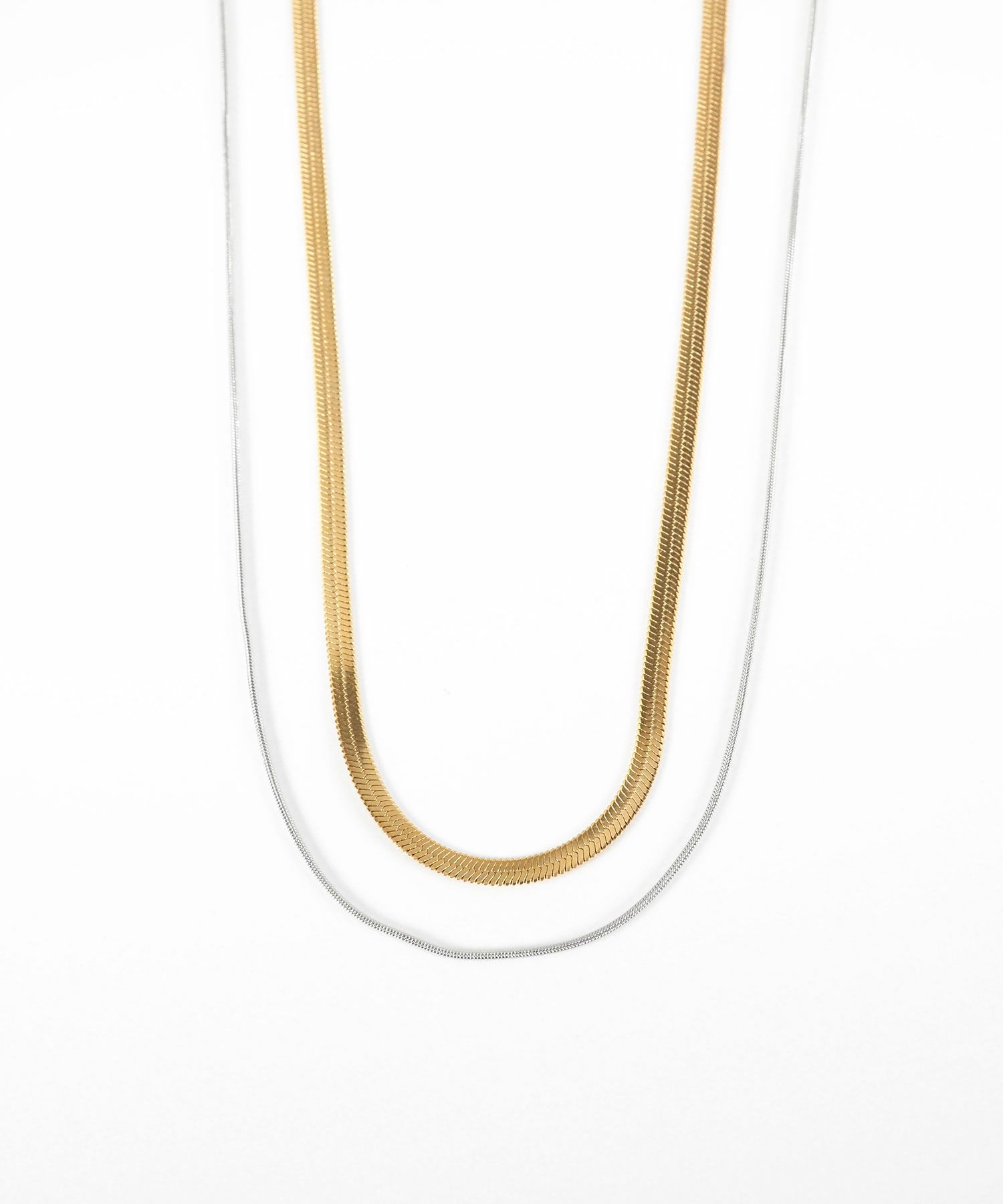 スネークダブルチェーンネックレス【MUK lucenzio】