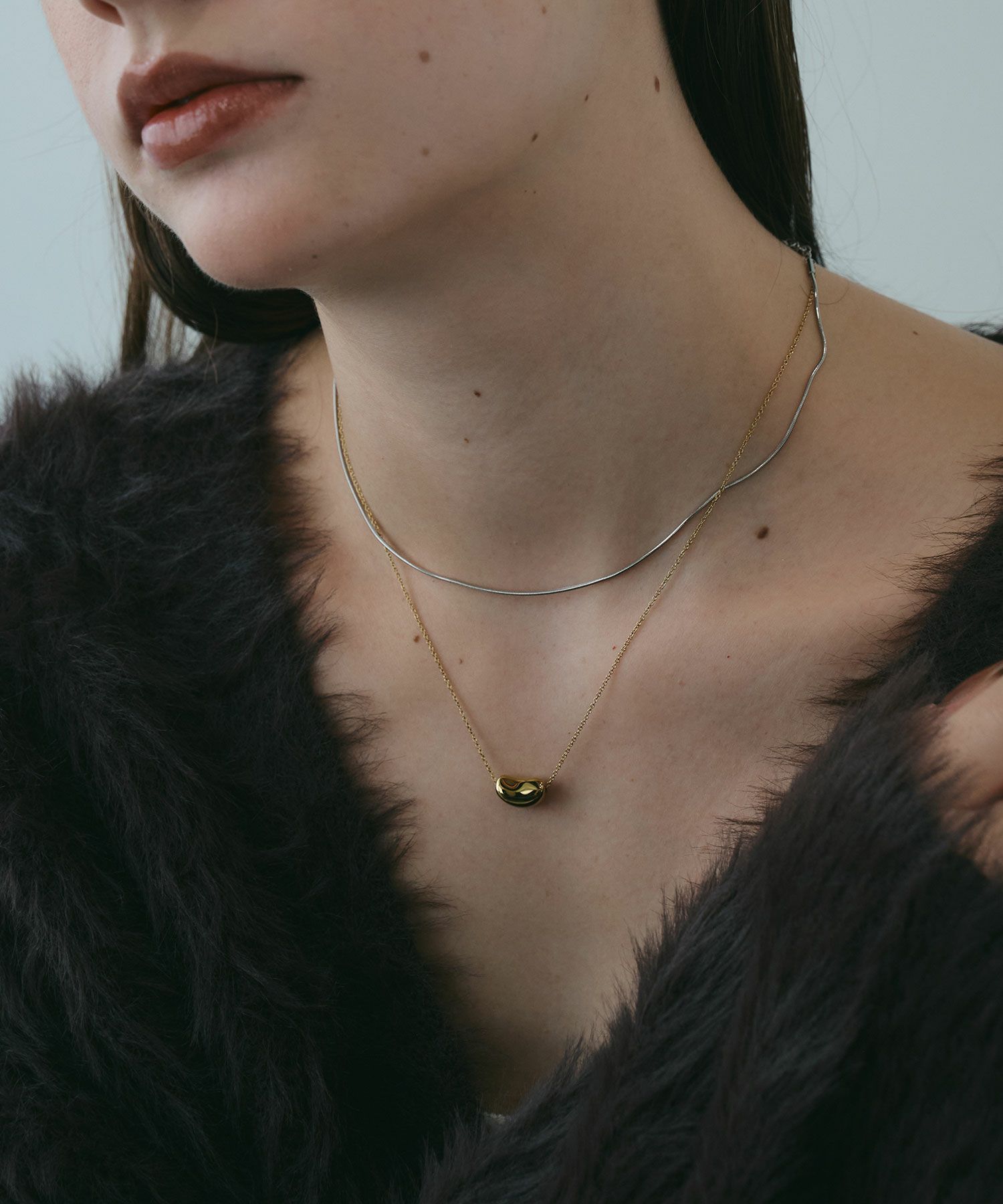 ドロップダブルチェーンネックレス【MUK lucenzio】