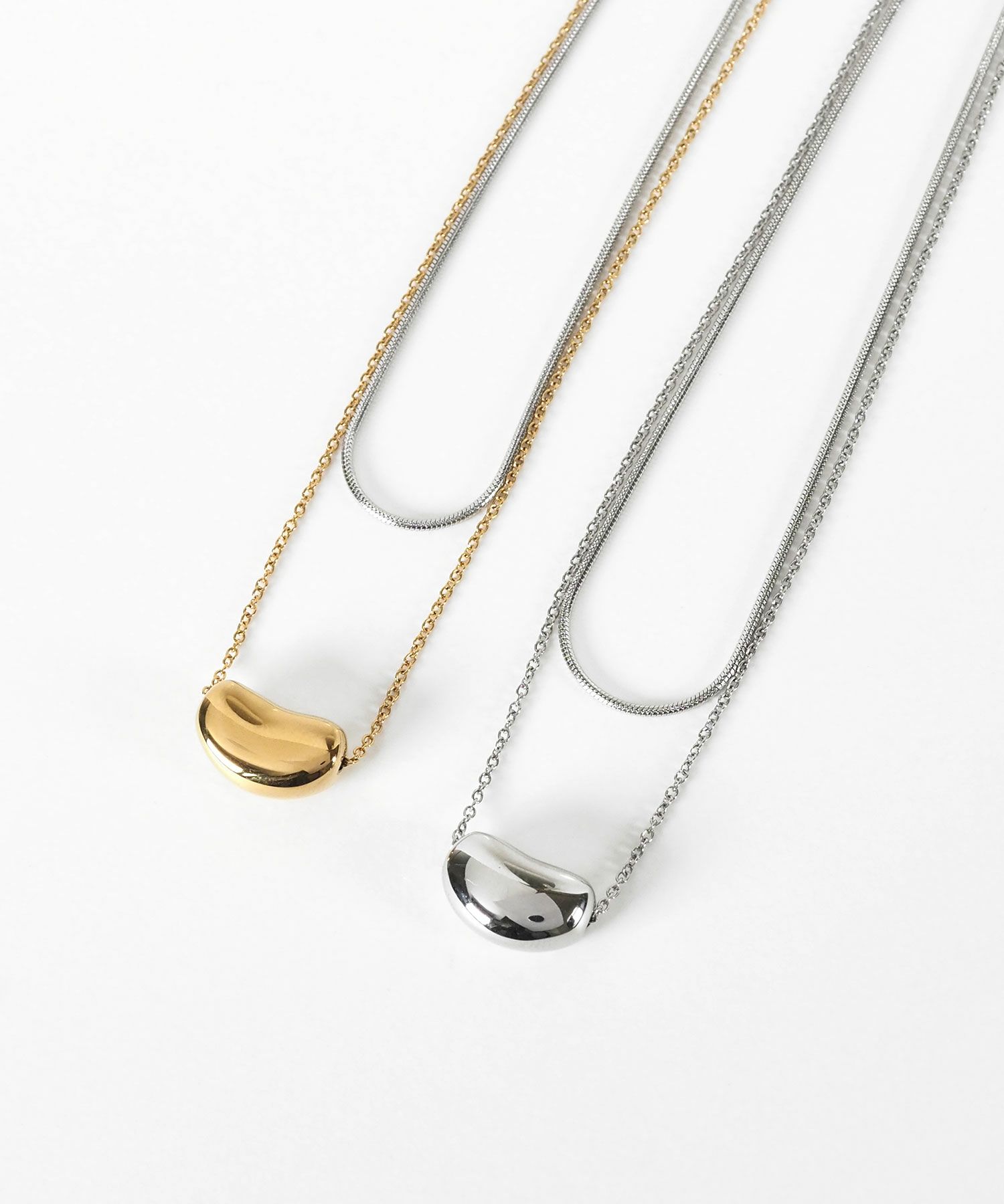 ドロップダブルチェーンネックレス【MUK lucenzio】