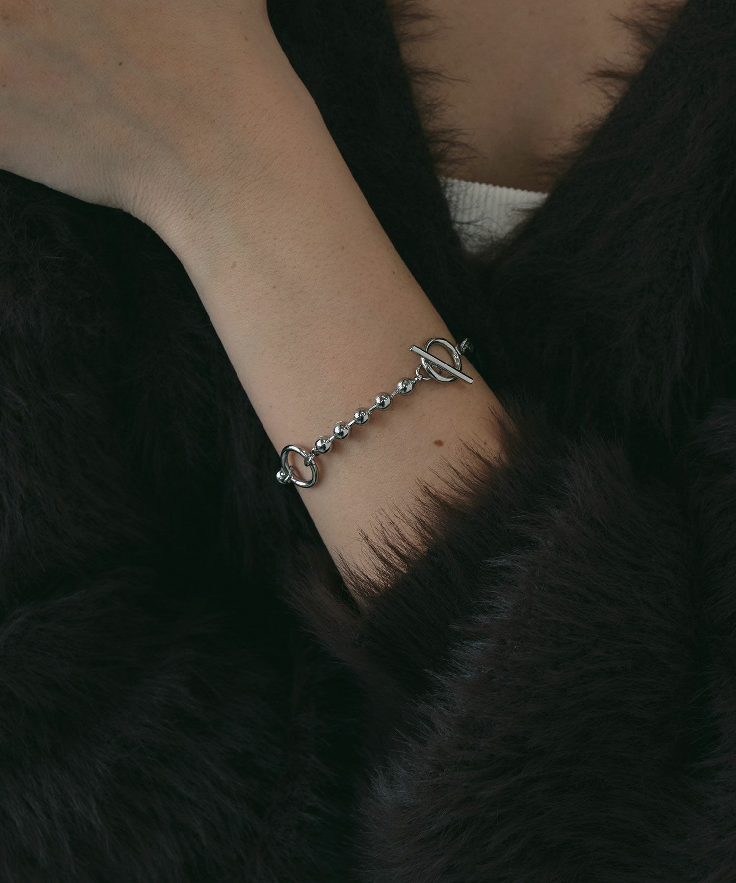 オニキス×ボールチェーンブレスレット【MUK lucenzio】