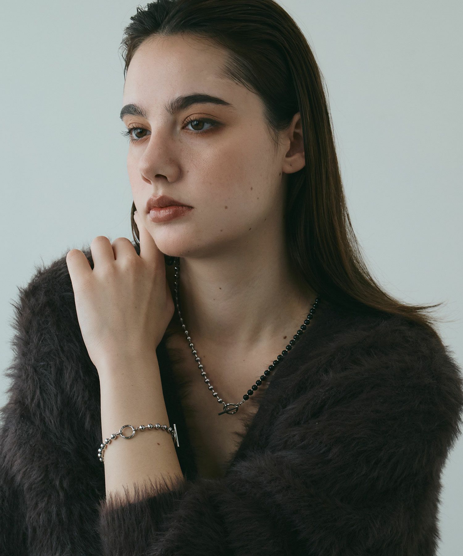 オニキス×ボールチェーンブレスレット【MUK lucenzio】