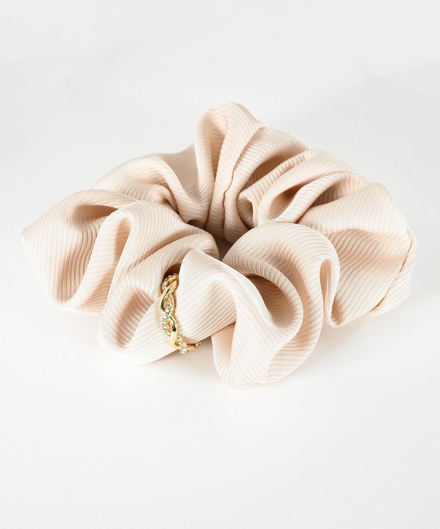 クロスビジューチャーム付きシュシュ