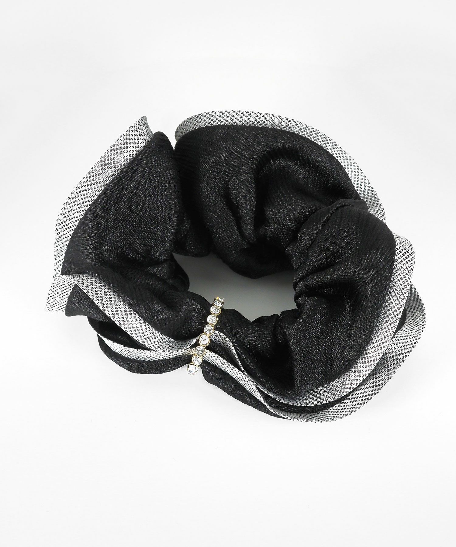 ストーンラインチャーム付きシュシュ