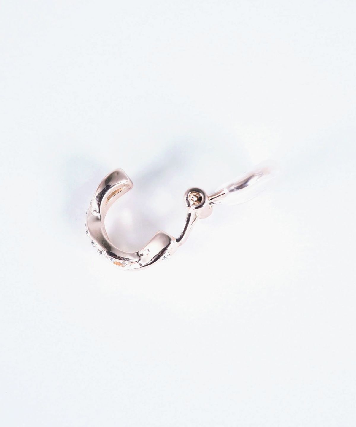 ツイストストーンクリップイヤリング