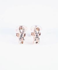 ツイストストーンクリップイヤリング