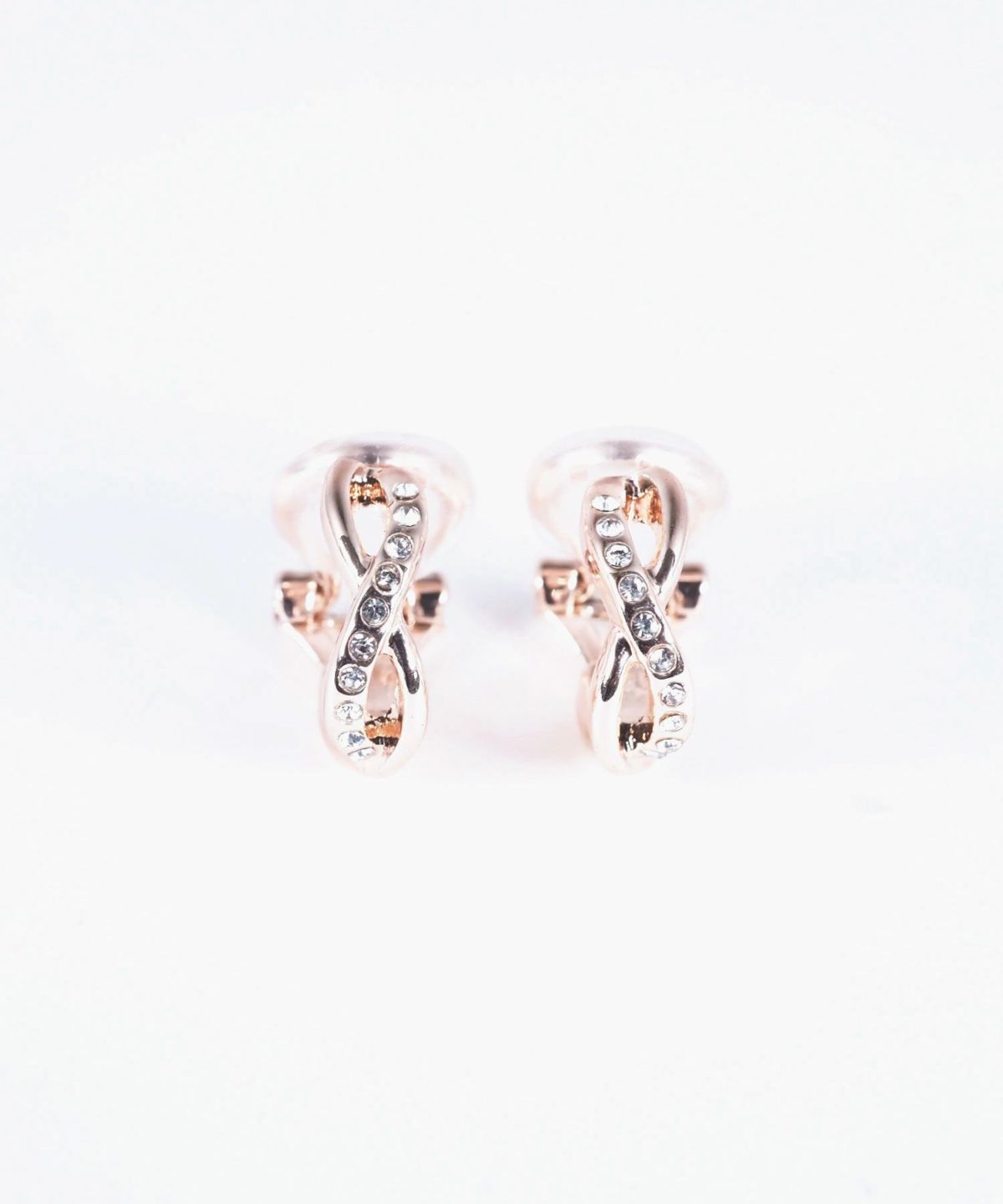 ツイストストーンクリップイヤリング