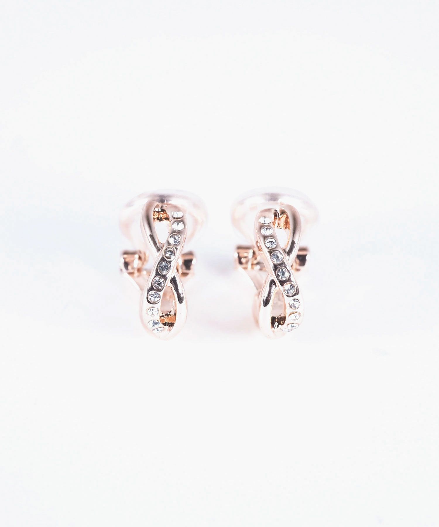 ツイストストーンクリップイヤリング