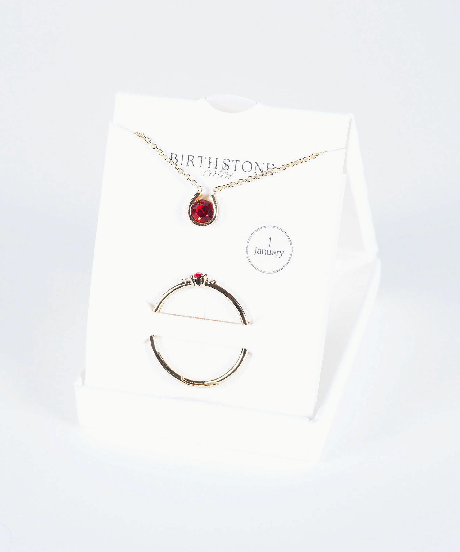 誕生石ネックレス＆リングセット