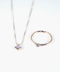 誕生石ネックレス＆リングセット