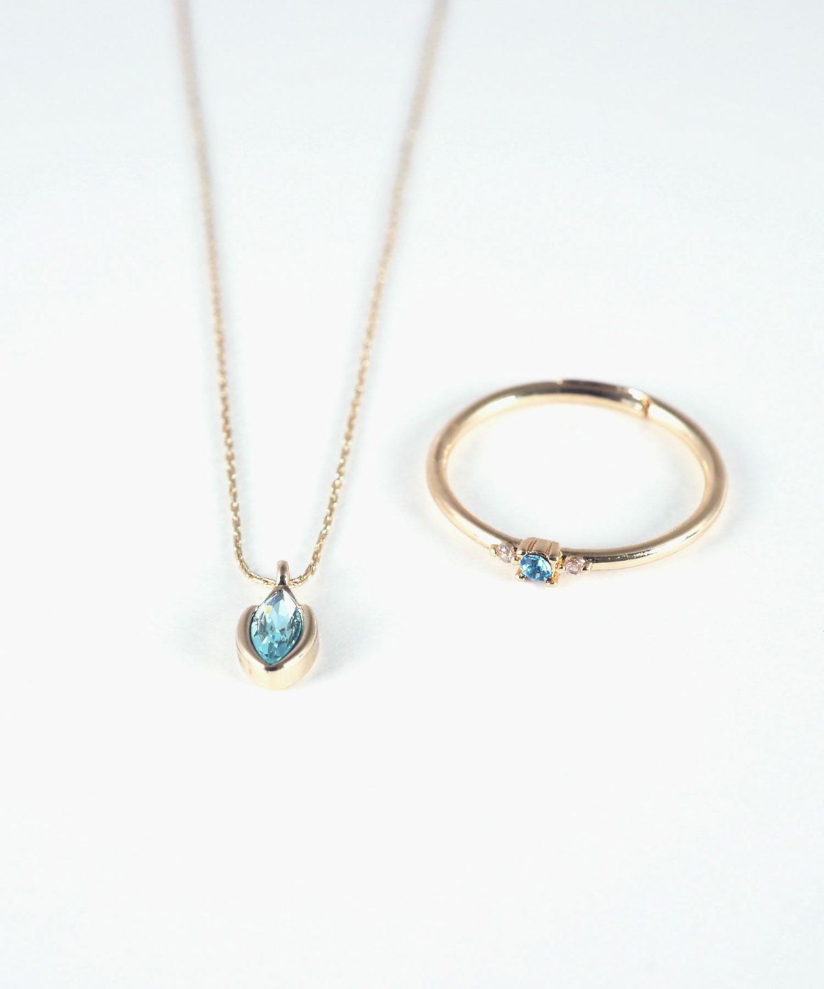 誕生石ネックレス＆リングセット