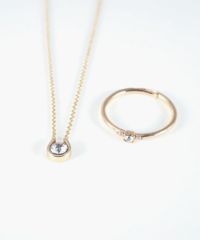 誕生石ネックレス＆リングセット