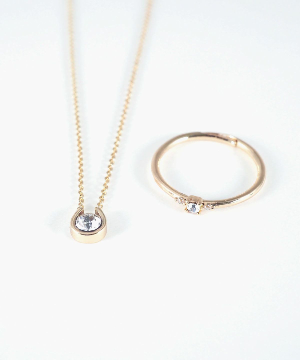 誕生石ネックレス＆リングセット