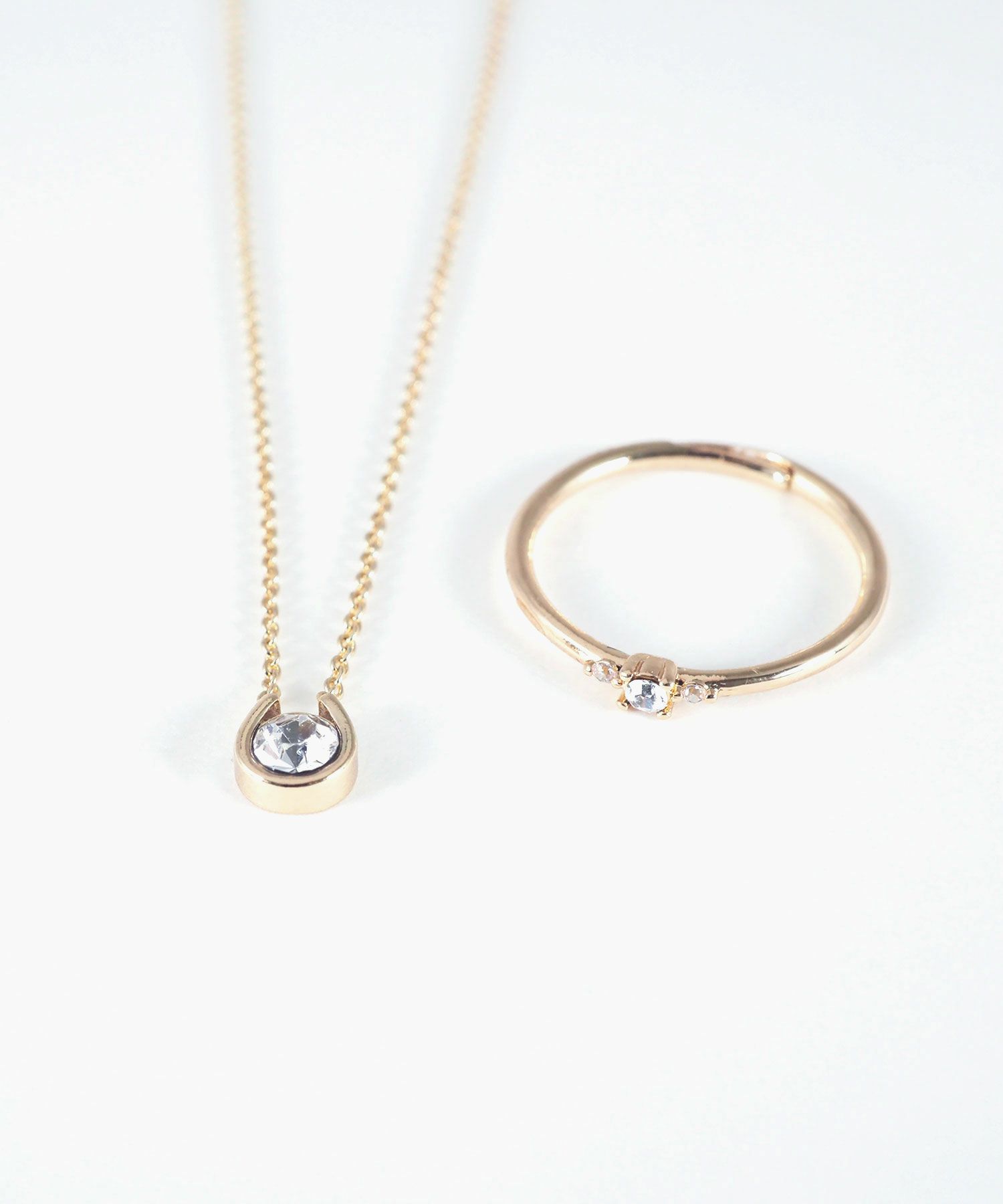 誕生石ネックレス＆リングセット