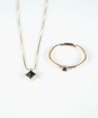 誕生石ネックレス＆リングセット